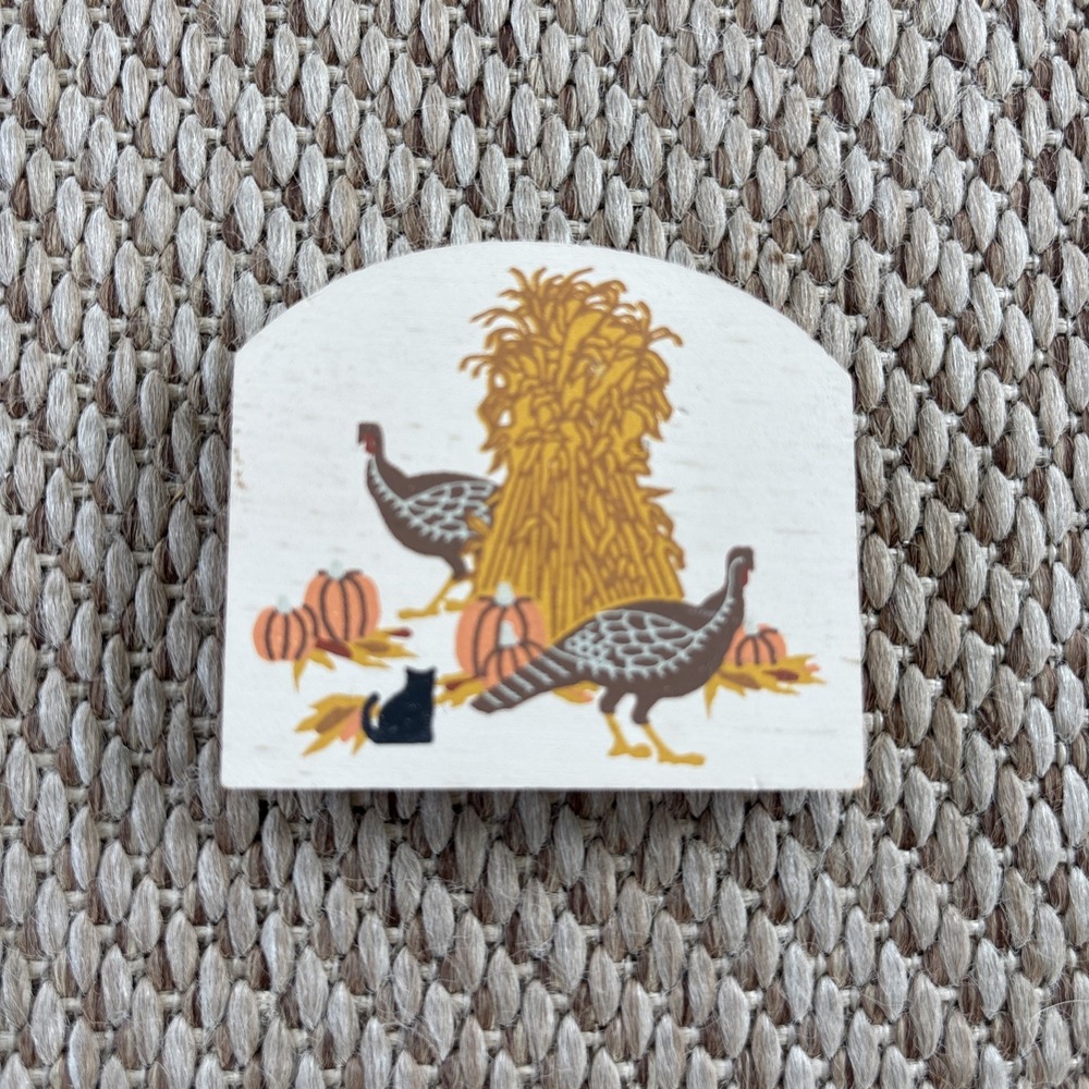 Cats Meow Village Fall Haystack & Pheasants Wooden Shelf Sitter Accessory